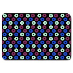 Eye Dots Blue Magenta Large Doormat  by snowwhitegirl