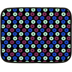 Eye Dots Blue Magenta Double Sided Fleece Blanket (mini)  by snowwhitegirl