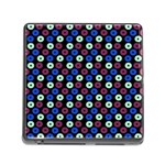 Eye Dots Blue Magenta Memory Card Reader (Square 5 Slot) Front