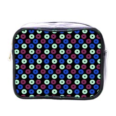 Eye Dots Blue Magenta Mini Toiletries Bag (one Side) by snowwhitegirl