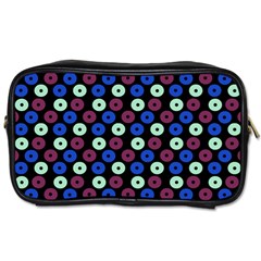 Eye Dots Blue Magenta Toiletries Bag (two Sides) by snowwhitegirl