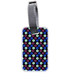 Eye Dots Blue Magenta Luggage Tags (two Sides) by snowwhitegirl