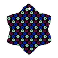 Eye Dots Blue Magenta Ornament (snowflake)