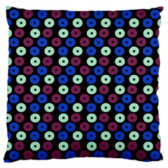 Eye Dots Blue Magenta Large Cushion Case (two Sides)