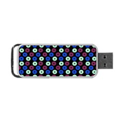 Eye Dots Blue Magenta Portable Usb Flash (two Sides) by snowwhitegirl