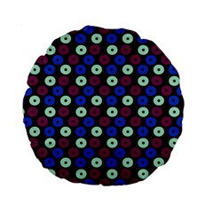 Eye Dots Blue Magenta Standard 15  Premium Round Cushions by snowwhitegirl