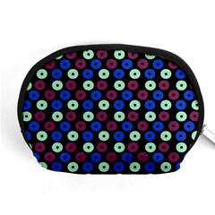 Eye Dots Blue Magenta Accessory Pouch (medium) by snowwhitegirl