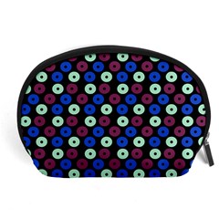 Eye Dots Blue Magenta Accessory Pouch (large) by snowwhitegirl