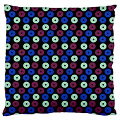 Eye Dots Blue Magenta Large Flano Cushion Case (one Side) by snowwhitegirl