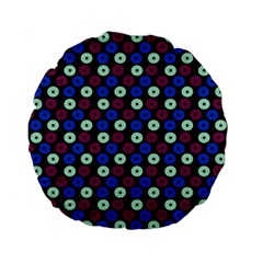 Eye Dots Blue Magenta Standard 15  Premium Flano Round Cushions by snowwhitegirl