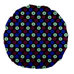 Eye Dots Blue Magenta Large 18  Premium Flano Round Cushions by snowwhitegirl