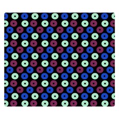 Eye Dots Blue Magenta Double Sided Flano Blanket (small)  by snowwhitegirl