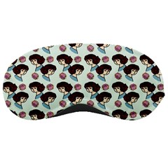 Redhead Girl Blue Sleeping Masks by snowwhitegirl