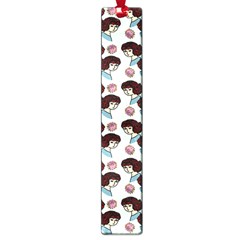 Redhead Girl Blue Large Book Marks by snowwhitegirl