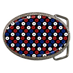 Eye Dots Red Blue Belt Buckles by snowwhitegirl