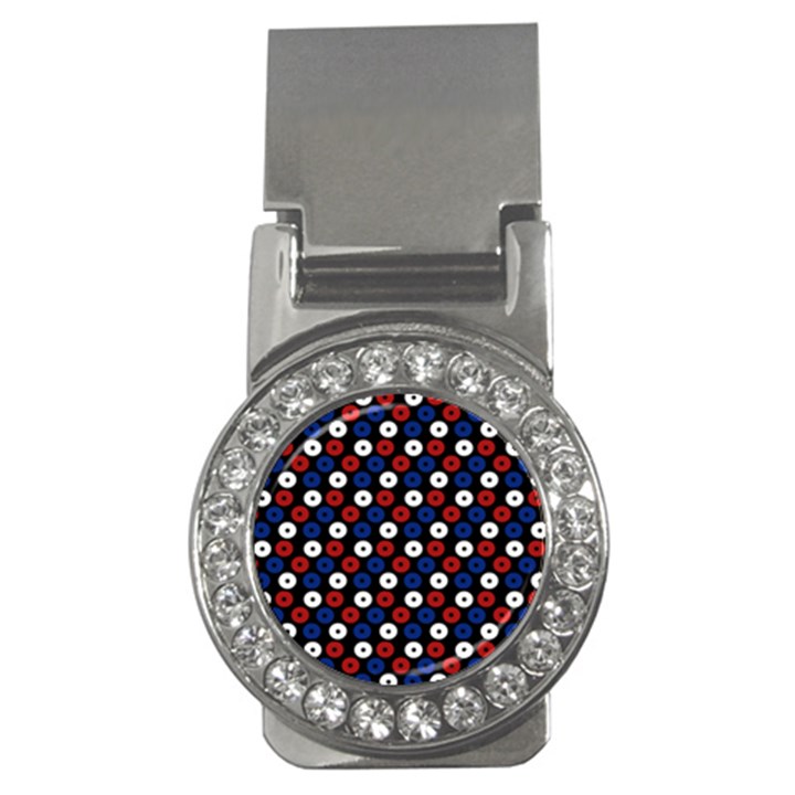 Eye Dots Red Blue Money Clips (CZ) 