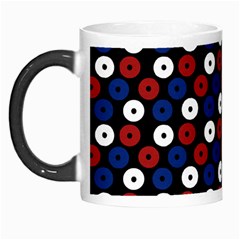 Eye Dots Red Blue Morph Mugs by snowwhitegirl