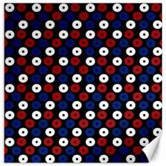 Eye Dots Red Blue Canvas 16  X 16   by snowwhitegirl