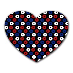 Eye Dots Red Blue Heart Mousepads by snowwhitegirl