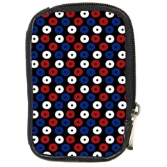 Eye Dots Red Blue Compact Camera Leather Case by snowwhitegirl