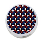 Eye Dots Red Blue 4-Port USB Hub (Two Sides) Back