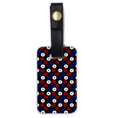 Eye Dots Red Blue Luggage Tags (one Side)  by snowwhitegirl