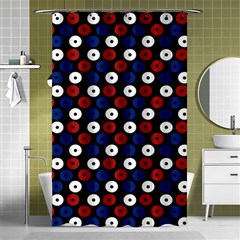 Eye Dots Red Blue Shower Curtain 48  X 72  (small)  by snowwhitegirl