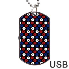 Eye Dots Red Blue Dog Tag Usb Flash (two Sides) by snowwhitegirl