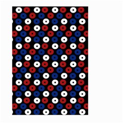 Eye Dots Red Blue Large Garden Flag (two Sides) by snowwhitegirl