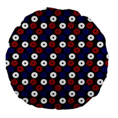 Eye Dots Red Blue Large 18  Premium Round Cushions by snowwhitegirl