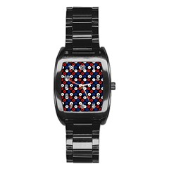 Eye Dots Red Blue Stainless Steel Barrel Watch by snowwhitegirl