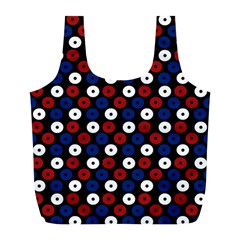 Eye Dots Red Blue Full Print Recycle Bag (l) by snowwhitegirl