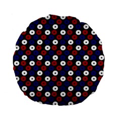 Eye Dots Red Blue Standard 15  Premium Flano Round Cushions by snowwhitegirl