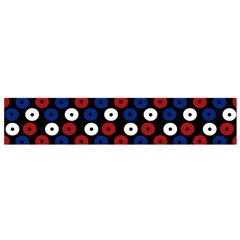 Eye Dots Red Blue Small Flano Scarf by snowwhitegirl