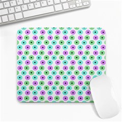 Eye Dots Green Violet Large Mousepads by snowwhitegirl