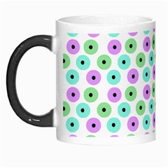 Eye Dots Green Violet Morph Mugs by snowwhitegirl