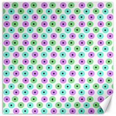 Eye Dots Green Violet Canvas 20  X 20   by snowwhitegirl