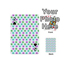 Eye Dots Green Violet Playing Cards 54 (mini) 