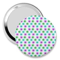 Eye Dots Green Violet 3  Handbag Mirrors by snowwhitegirl