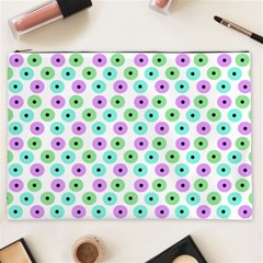 Eye Dots Green Violet Cosmetic Bag (xxl) by snowwhitegirl