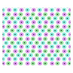 Eye Dots Green Violet Double Sided Flano Blanket (small)  by snowwhitegirl