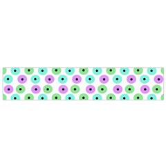 Eye Dots Green Violet Small Flano Scarf by snowwhitegirl