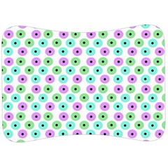 Eye Dots Green Violet Velour Seat Head Rest Cushion