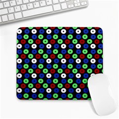 Eye Dots Green Blue Red Large Mousepads by snowwhitegirl