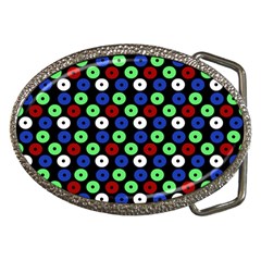 Eye Dots Green Blue Red Belt Buckles by snowwhitegirl