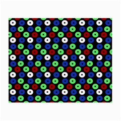 Eye Dots Green Blue Red Small Glasses Cloth (2-side) by snowwhitegirl