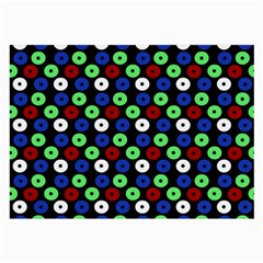 Eye Dots Green Blue Red Large Glasses Cloth (2-side) by snowwhitegirl