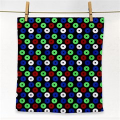 Eye Dots Green Blue Red Face Towel by snowwhitegirl