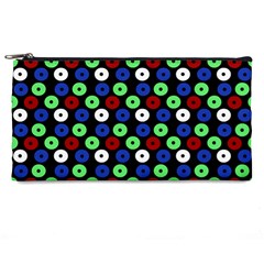 Eye Dots Green Blue Red Pencil Cases by snowwhitegirl