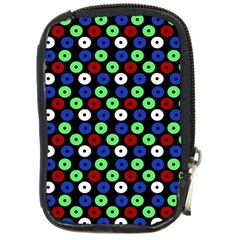 Eye Dots Green Blue Red Compact Camera Leather Case by snowwhitegirl